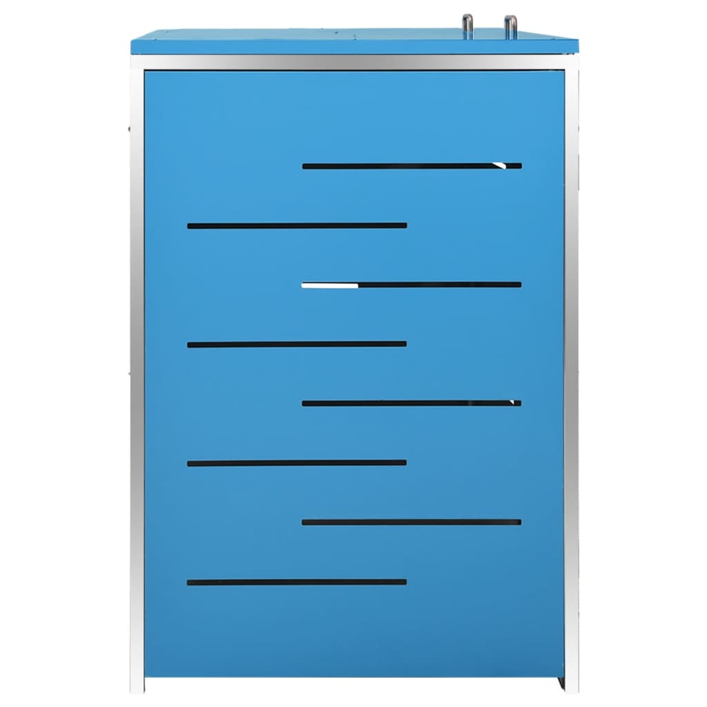 Copri Bidoni Pattumiera Doppia 138x77,5x112,5 cm Acciaio Inox - homemem39