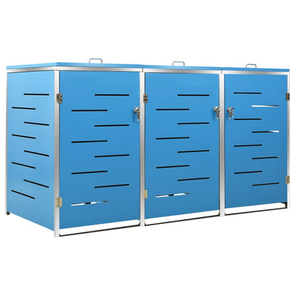 Copribidone per Spazzatura Triplo 207x77,5x112,5cm Acciaio Inox - homemem39