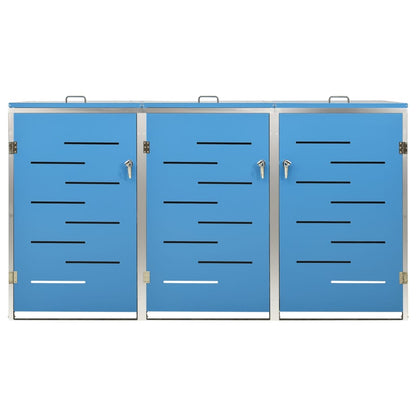 Copribidone per Spazzatura Triplo 207x77,5x112,5cm Acciaio Inox - homemem39