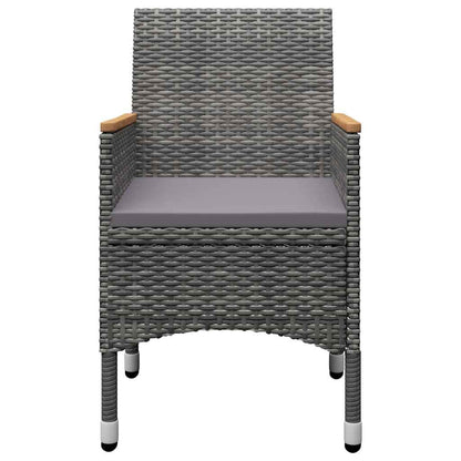 Set Mobili da Pranzo per Giardino 5 pz Grigio