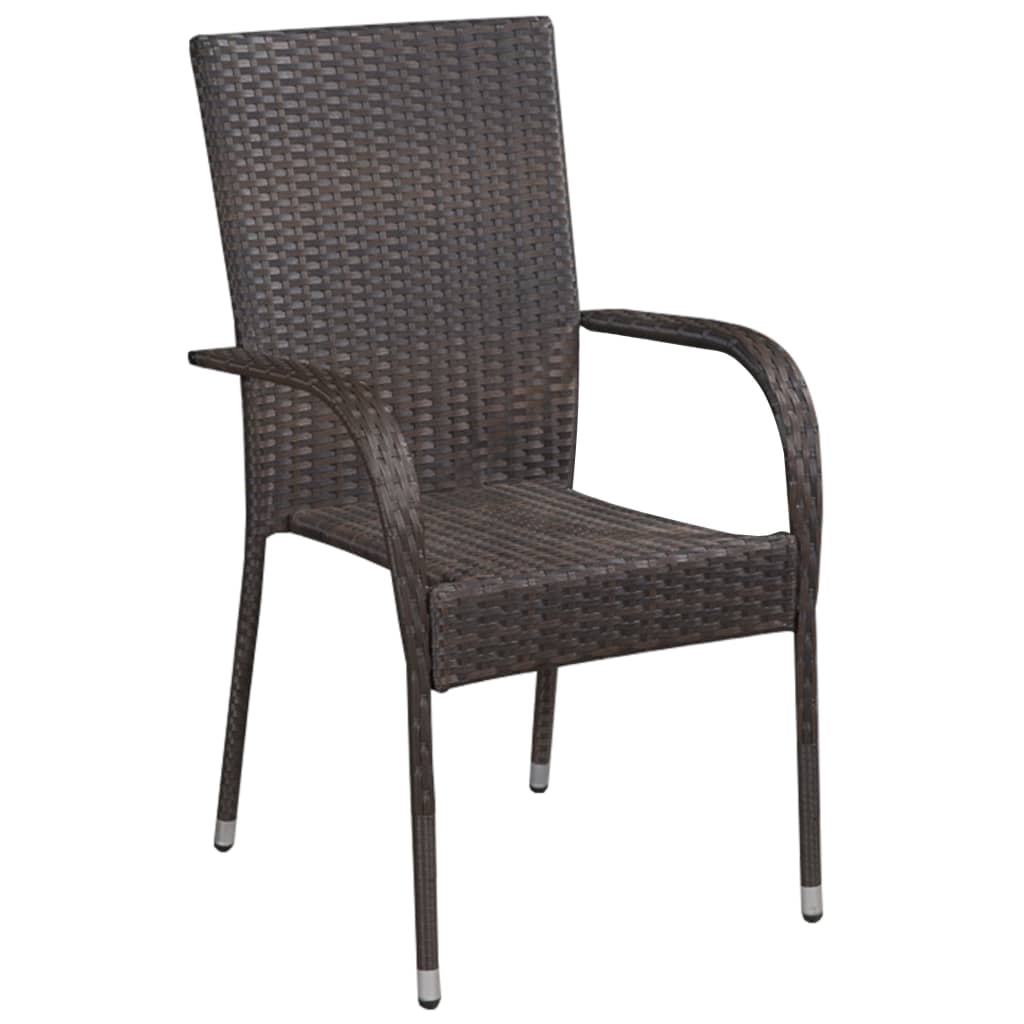 Set Mobili da Pranzo per Giardino 9 pz Marrone | homemem39