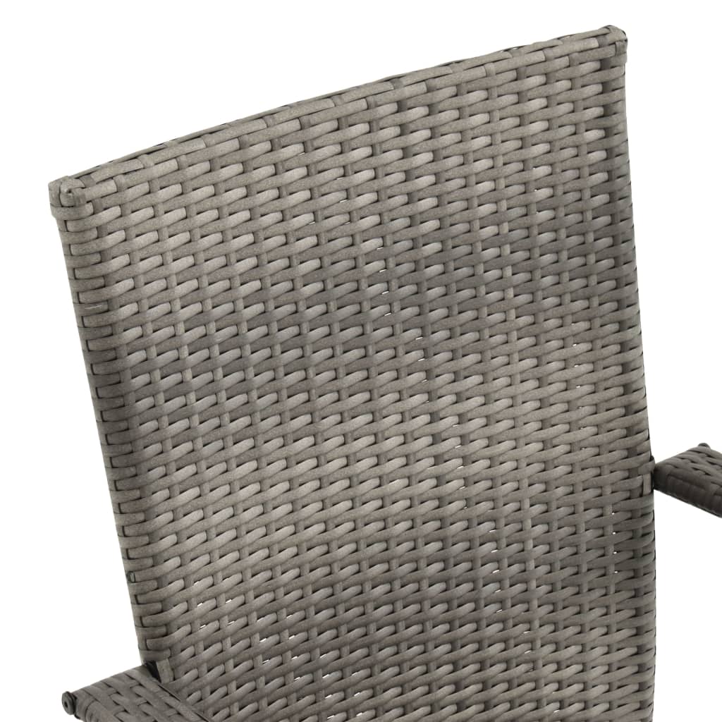Set Mobili da Pranzo per Giardino 3 pz Grigio | homemem39