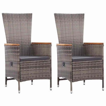 Set Mobili da Pranzo per Giardino 3 pz Grigio