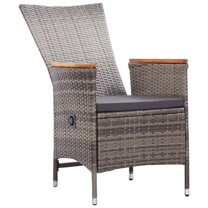 Set Mobili da Pranzo per Giardino 3 pz Grigio | homemem39