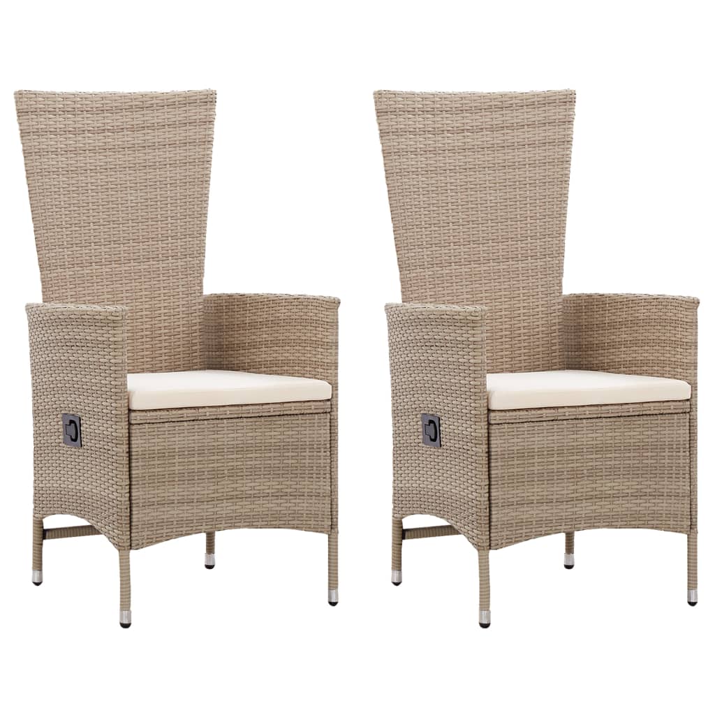 Set Mobili da Pranzo per Giardino 3 pz Beige | homemem39