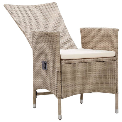 Set Mobili da Pranzo per Giardino 3 pz Beige | homemem39