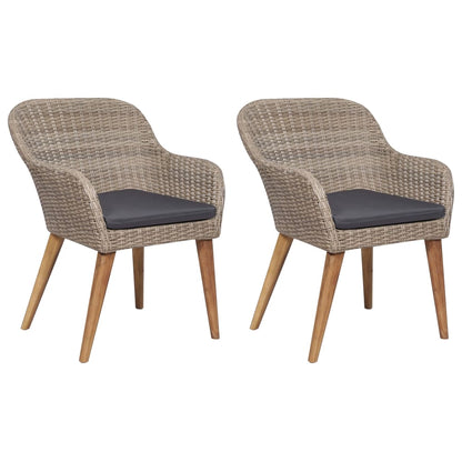 Set Mobili da Pranzo per Giardino 3 pz Marrone | homemem39