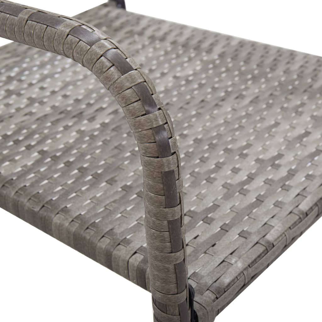 Set Mobili da Pranzo per Giardino 3 pz Grigio | homemem39