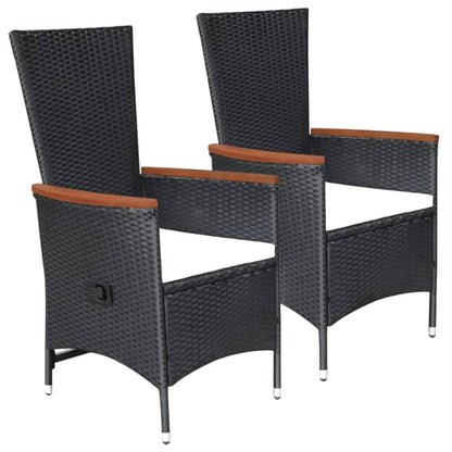 Set Mobili da Pranzo per Giardino 5 pz Nero - homemem39