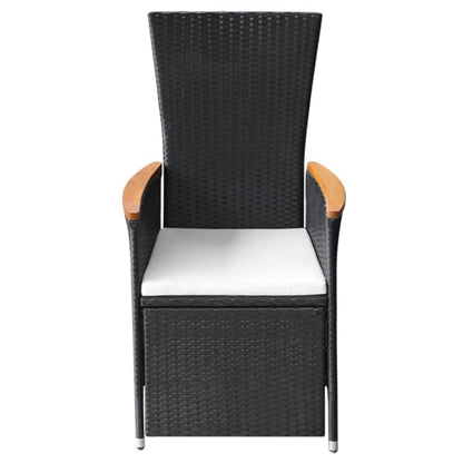 Set Mobili da Pranzo per Giardino 5 pz Nero - homemem39