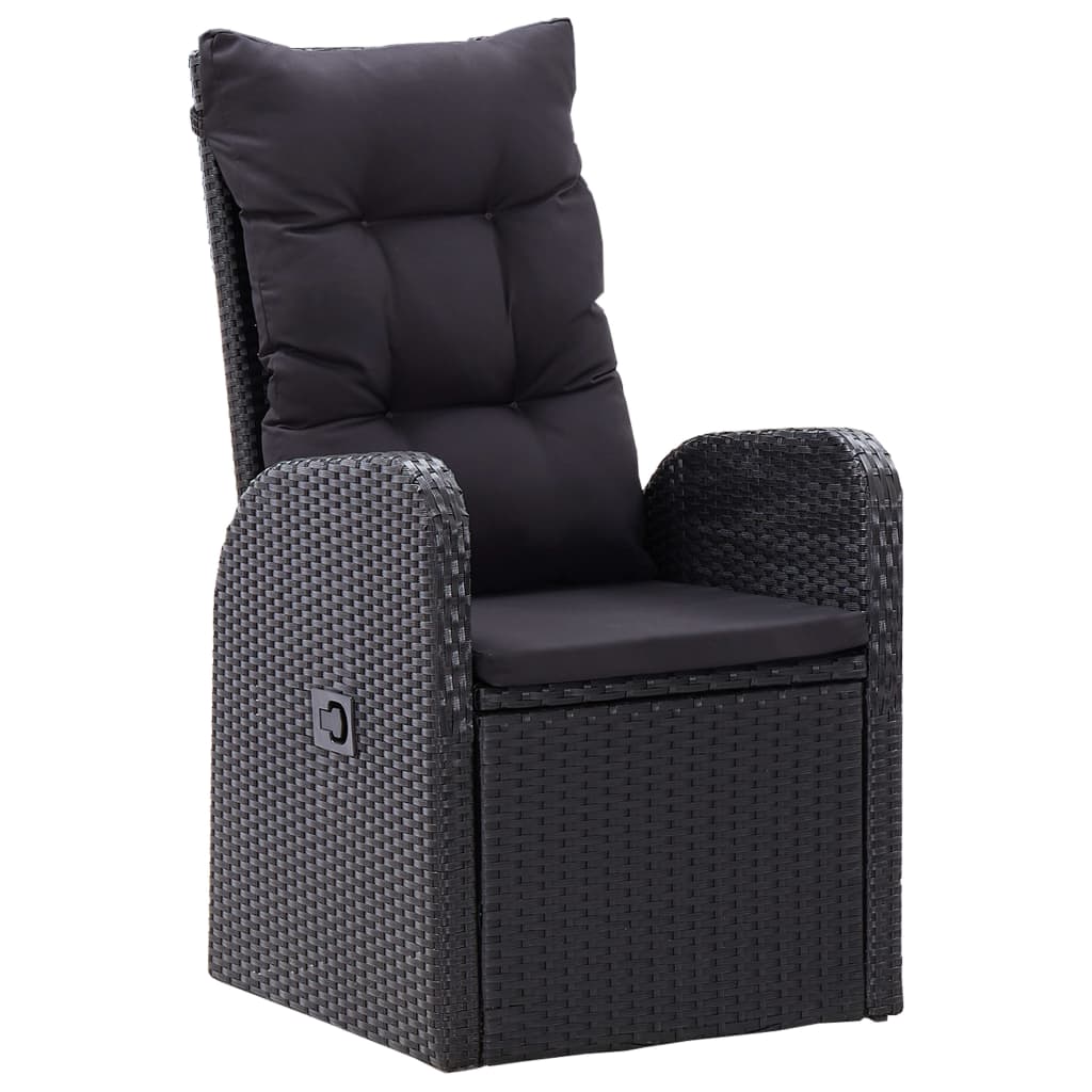 Set Mobili da Pranzo per Giardino 5 pz Nero | homemem39