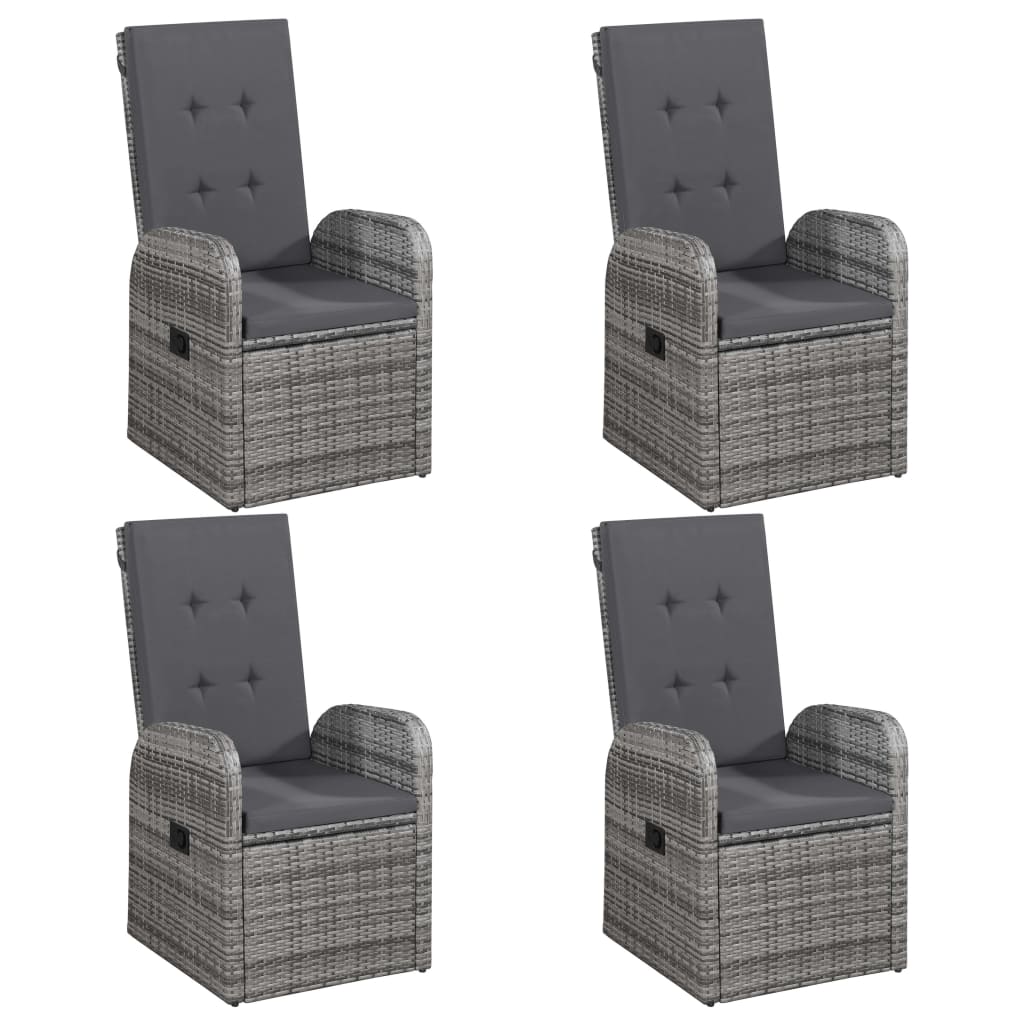 Set Mobili da Pranzo per Giardino 5 pz Grigio | homemem39