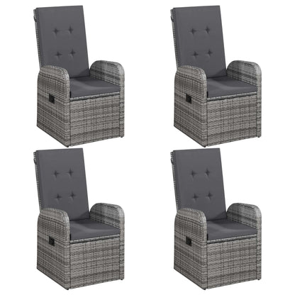 Set Mobili da Pranzo per Giardino 5 pz Grigio | homemem39