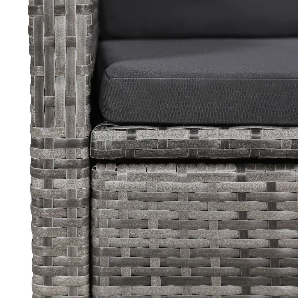 Set Mobili da Pranzo per Giardino 5 pz Grigio | homemem39