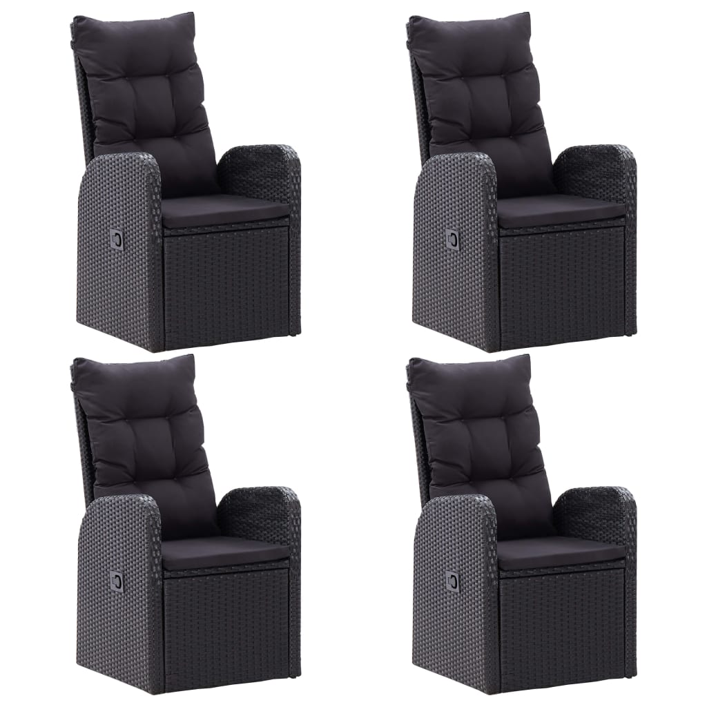 Set Mobili da Pranzo per Giardino 5 pz Nero - homemem39