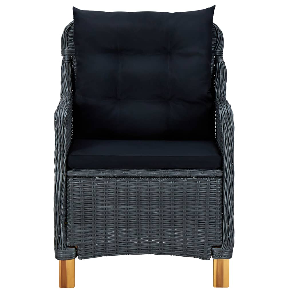 Set Mobili da Pranzo per Giardino 5 pz Grigio Scuro | homemem39