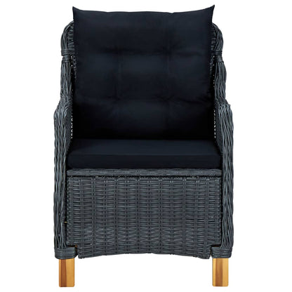 Set Mobili da Pranzo per Giardino 5 pz Grigio Scuro | homemem39