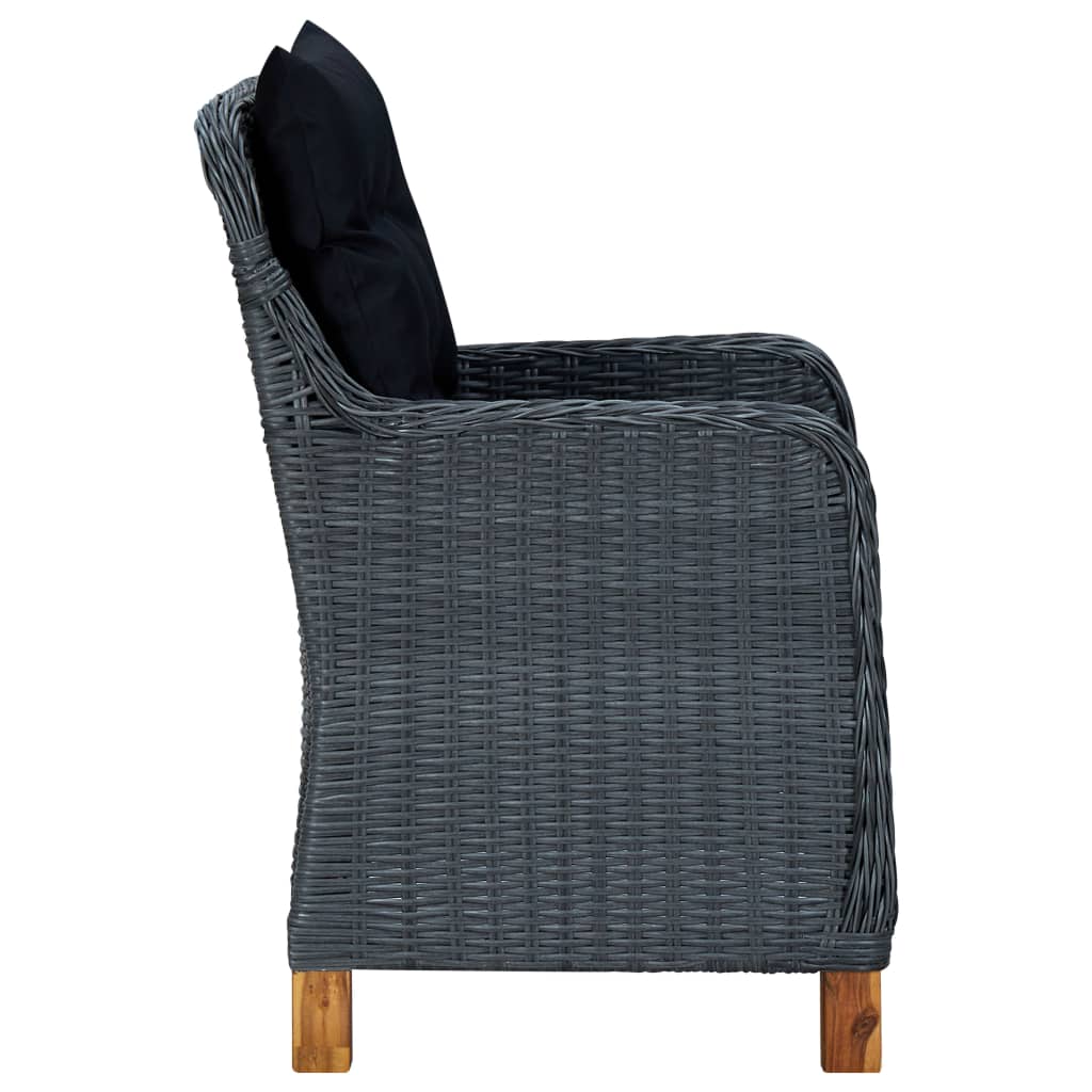 Set Mobili da Pranzo per Giardino 5 pz Grigio Scuro | homemem39