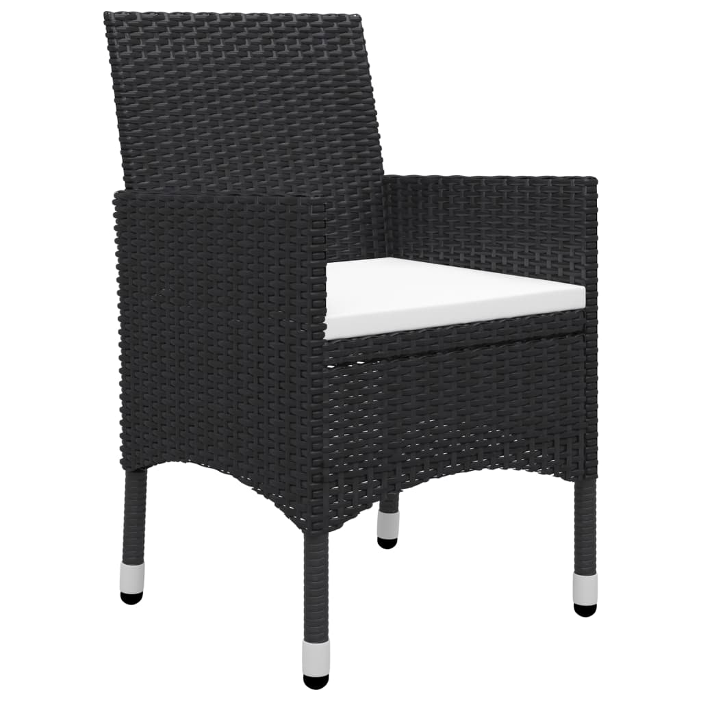 Set Mobili da Pranzo per Giardino 5 pz Nero | homemem39