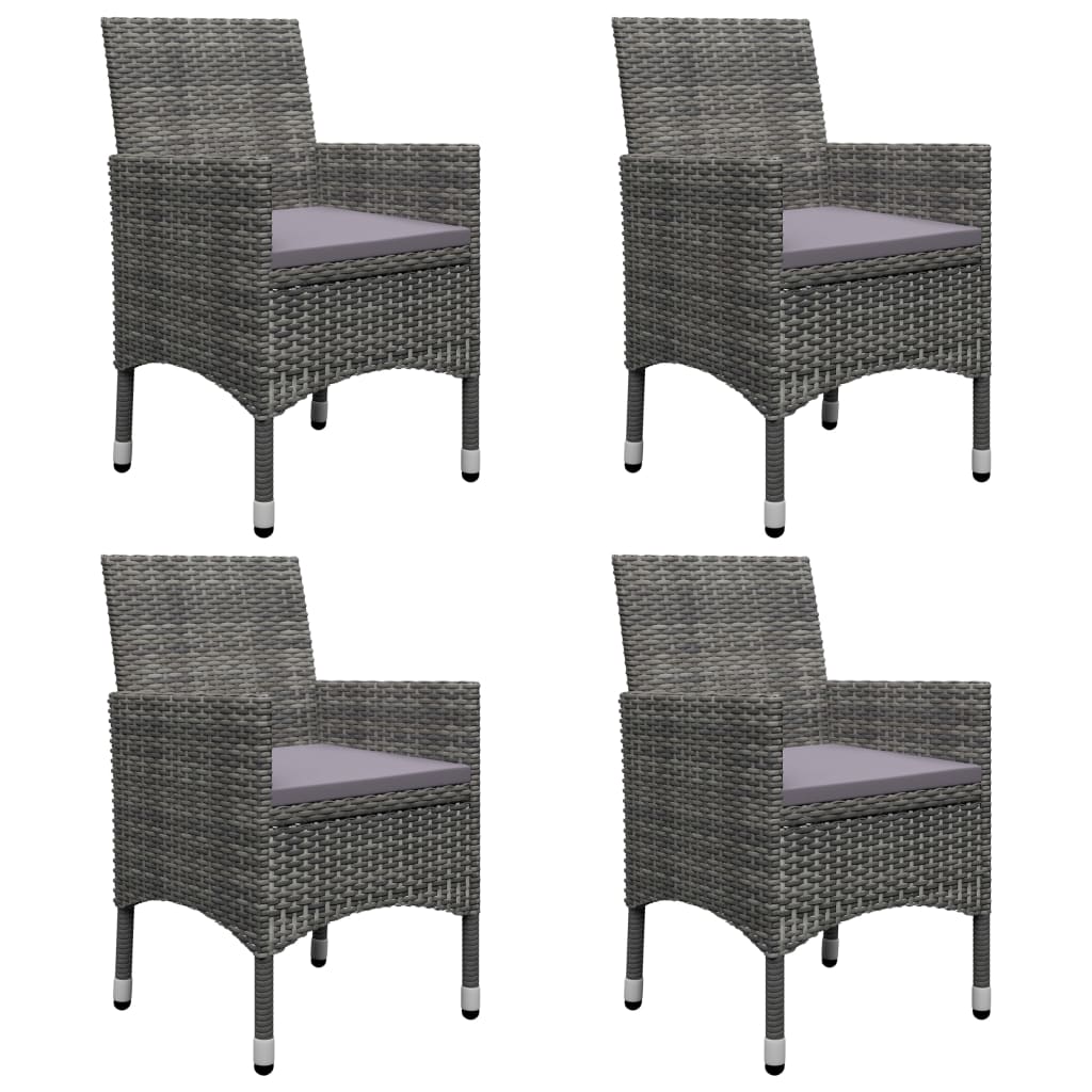 Set Mobili da Pranzo per Giardino 7 pz Grigio | homemem39