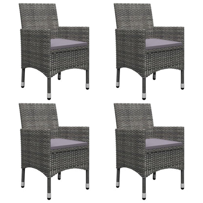 Set Mobili da Pranzo per Giardino 7 pz Grigio | homemem39
