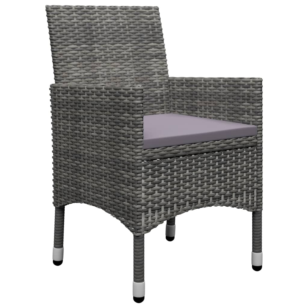 Set Mobili da Pranzo per Giardino 7 pz Grigio | homemem39
