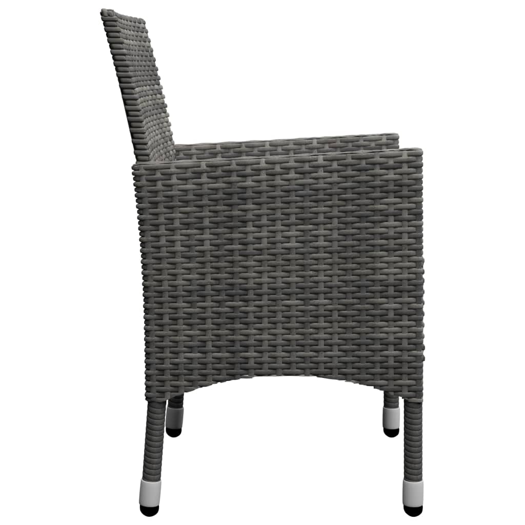 Set Mobili da Pranzo per Giardino 7 pz Grigio | homemem39