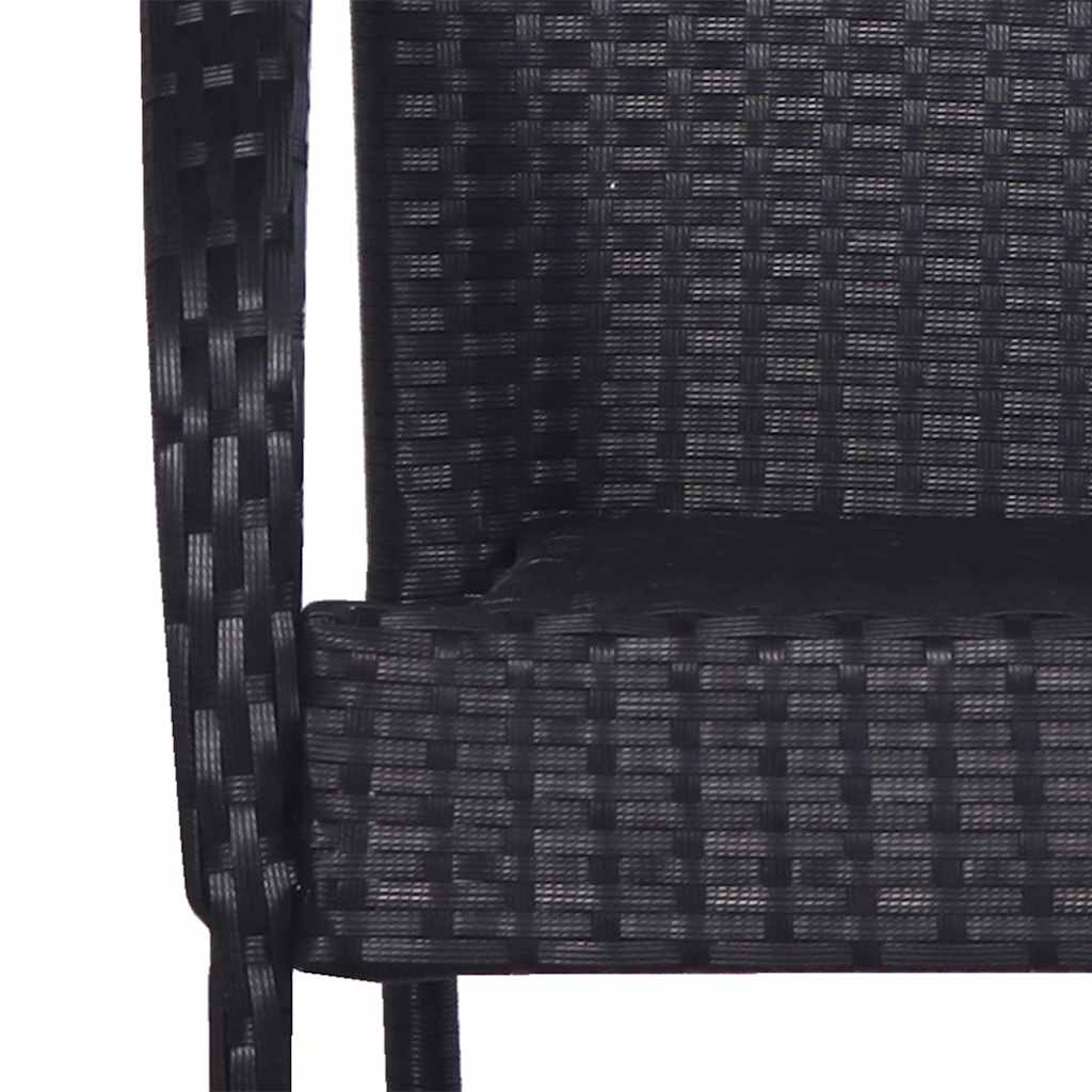 Set Mobili da Pranzo per Giardino 7 pz Nero | homemem39