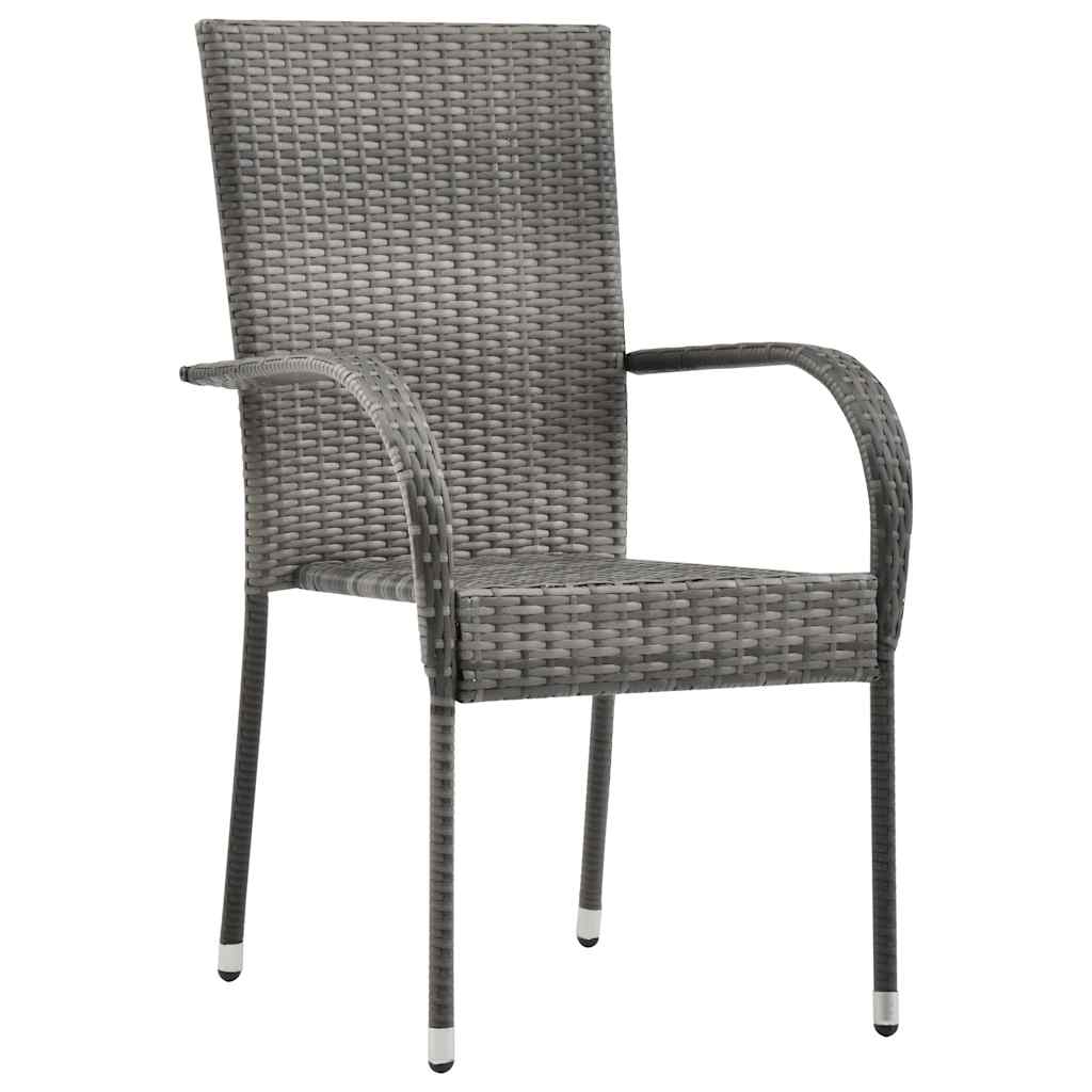 Set Mobili da Pranzo per Giardino 7 pz Grigio | homemem39