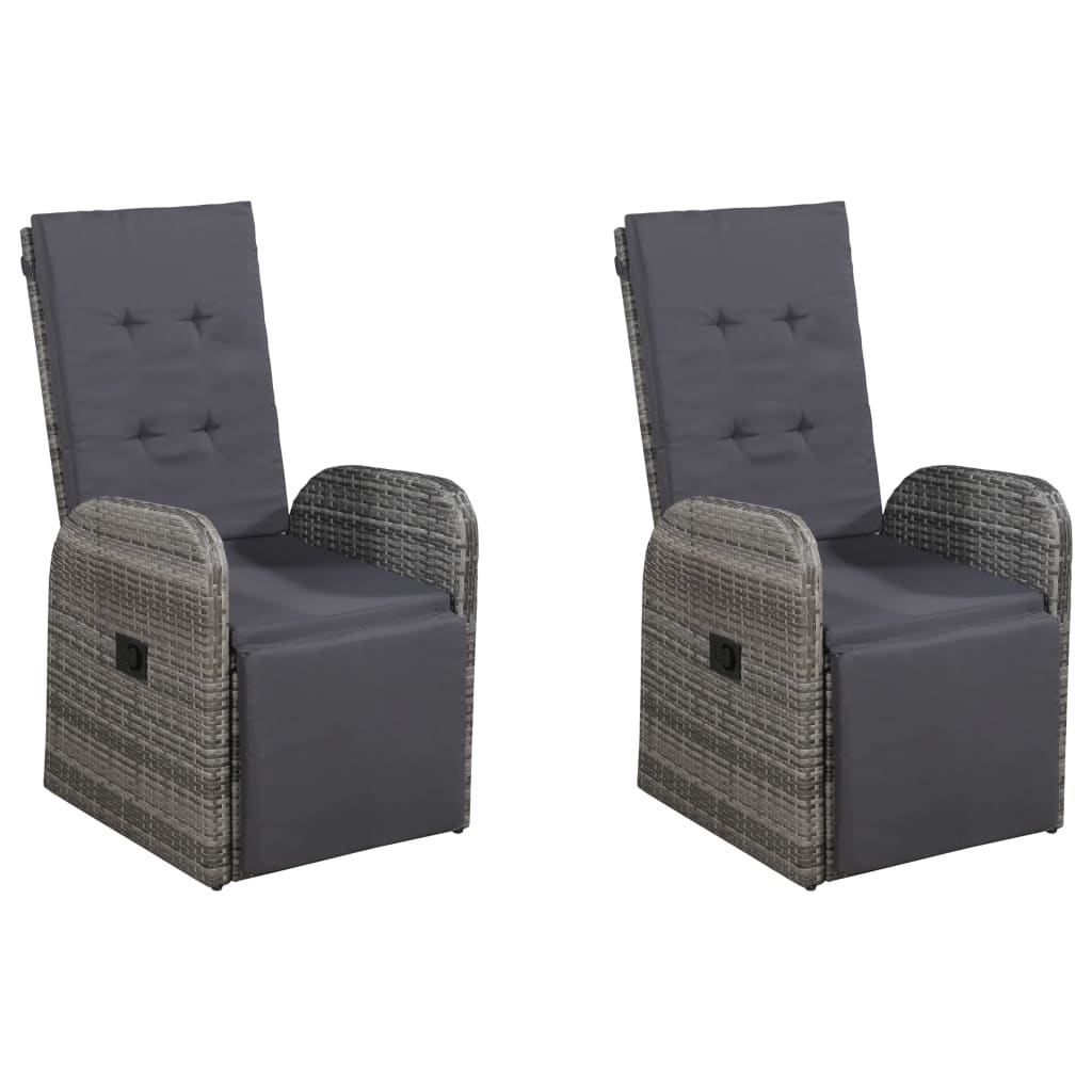 Set Mobili da Pranzo per Giardino 5 pz Grigio - homemem39