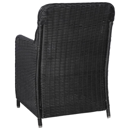 Set Mobili da Pranzo per Giardino 5 pz Nero - homemem39