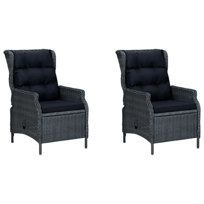 Set Mobili da Pranzo per Giardino 7 pz Grigio Scuro | homemem39