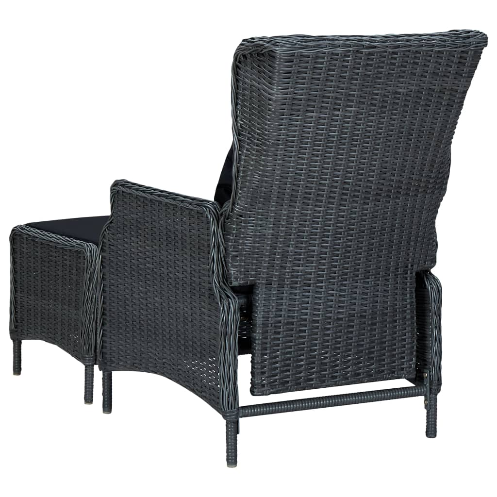Set Mobili da Pranzo per Giardino 7 pz Grigio Scuro | homemem39