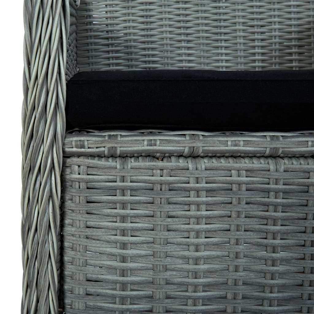 Set Mobili da Pranzo per Giardino 7 pz Grigio Chiaro | homemem39