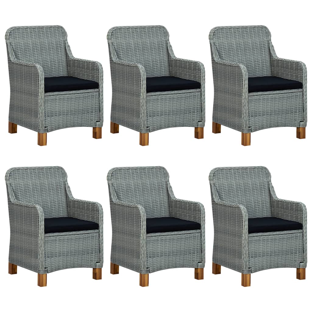 Set Mobili da Pranzo per Giardino 7 pz Grigio Chiaro | homemem39