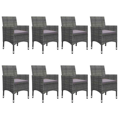 Set da Pranzo da Giardino 9 pz Grigio | homemem39