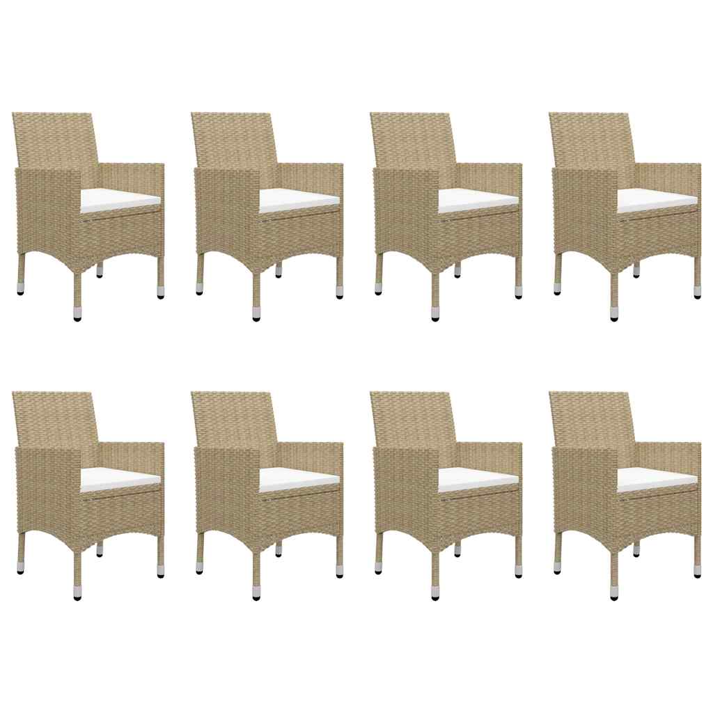 Set da Pranzo da Giardino 9 pz Beige | homemem39