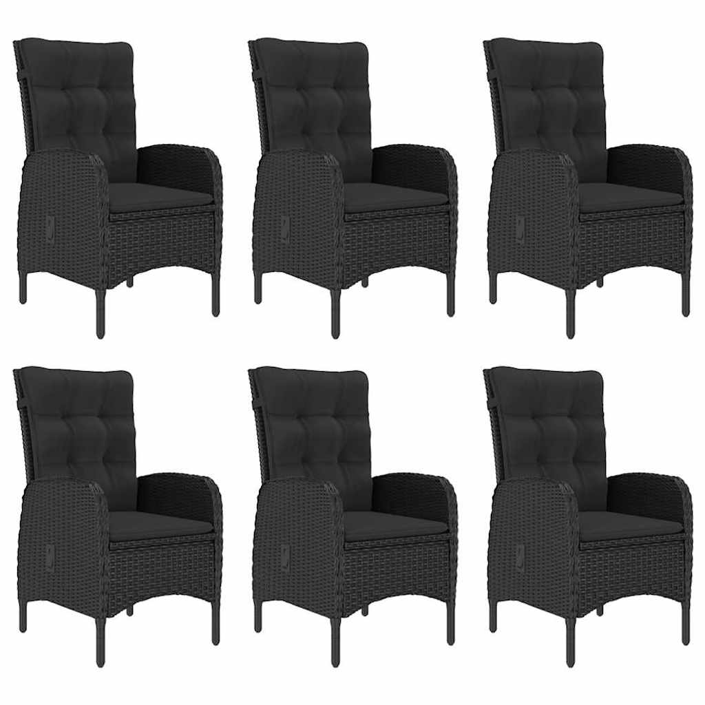 Set da Pranzo da Giardino 7 pz Nero | homemem39