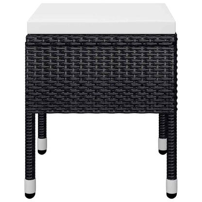 Set Mobili da Pranzo per Giardino 11 pz Nero