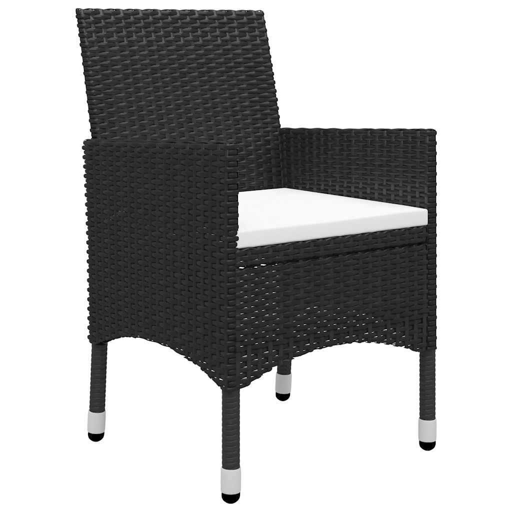 Set Mobili da Pranzo per Giardino 11 pz Nero | homemem39