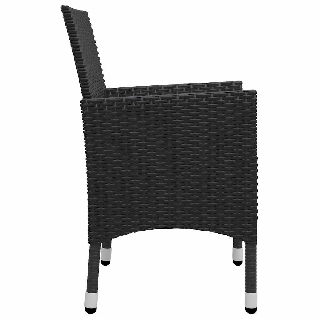 Set Mobili da Pranzo per Giardino 11 pz Nero | homemem39