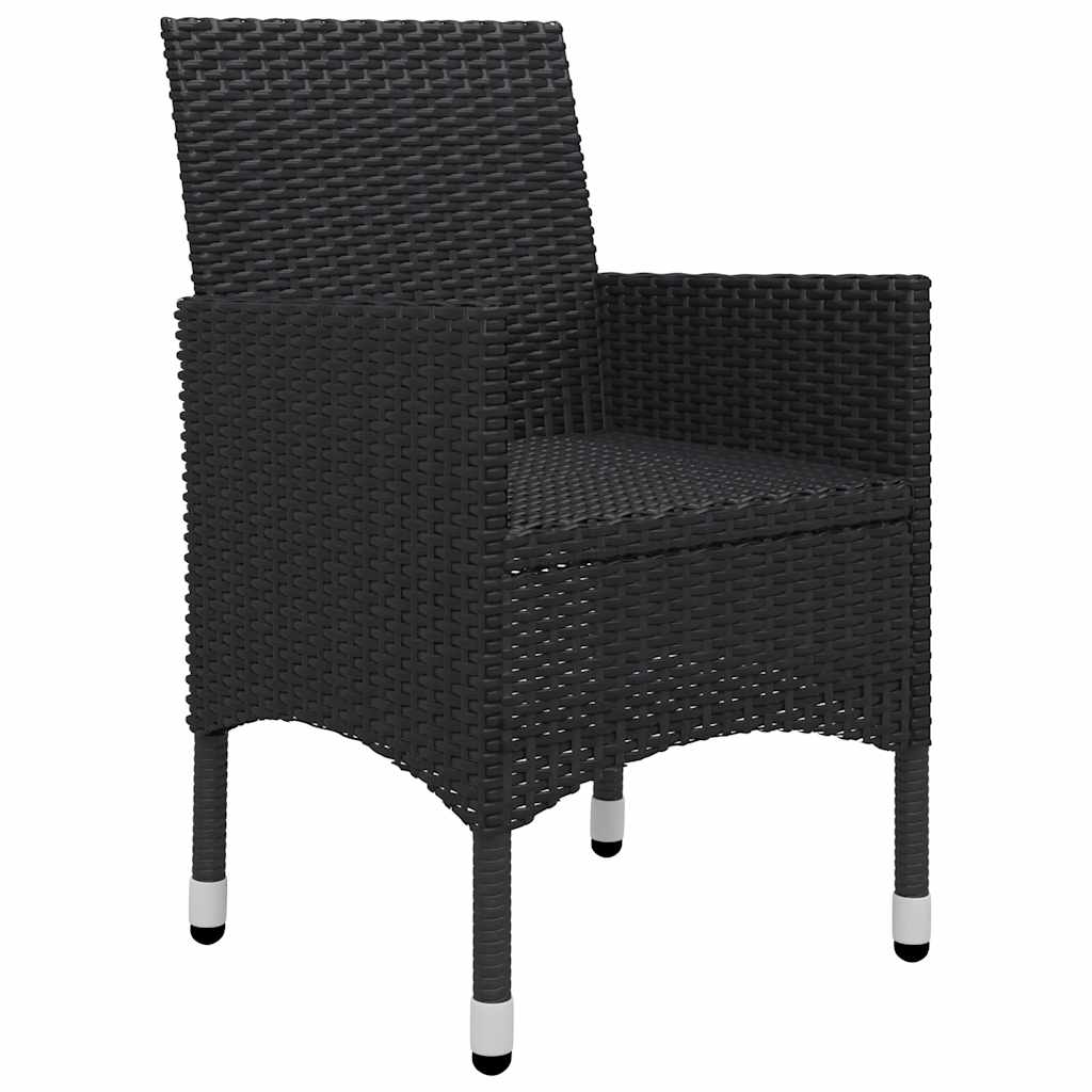Set Mobili da Pranzo per Giardino 11 pz Nero | homemem39