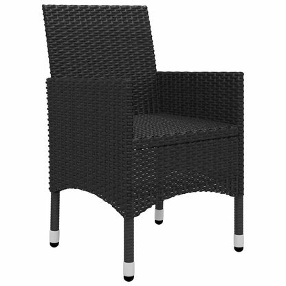 Set Mobili da Pranzo per Giardino 11 pz Nero