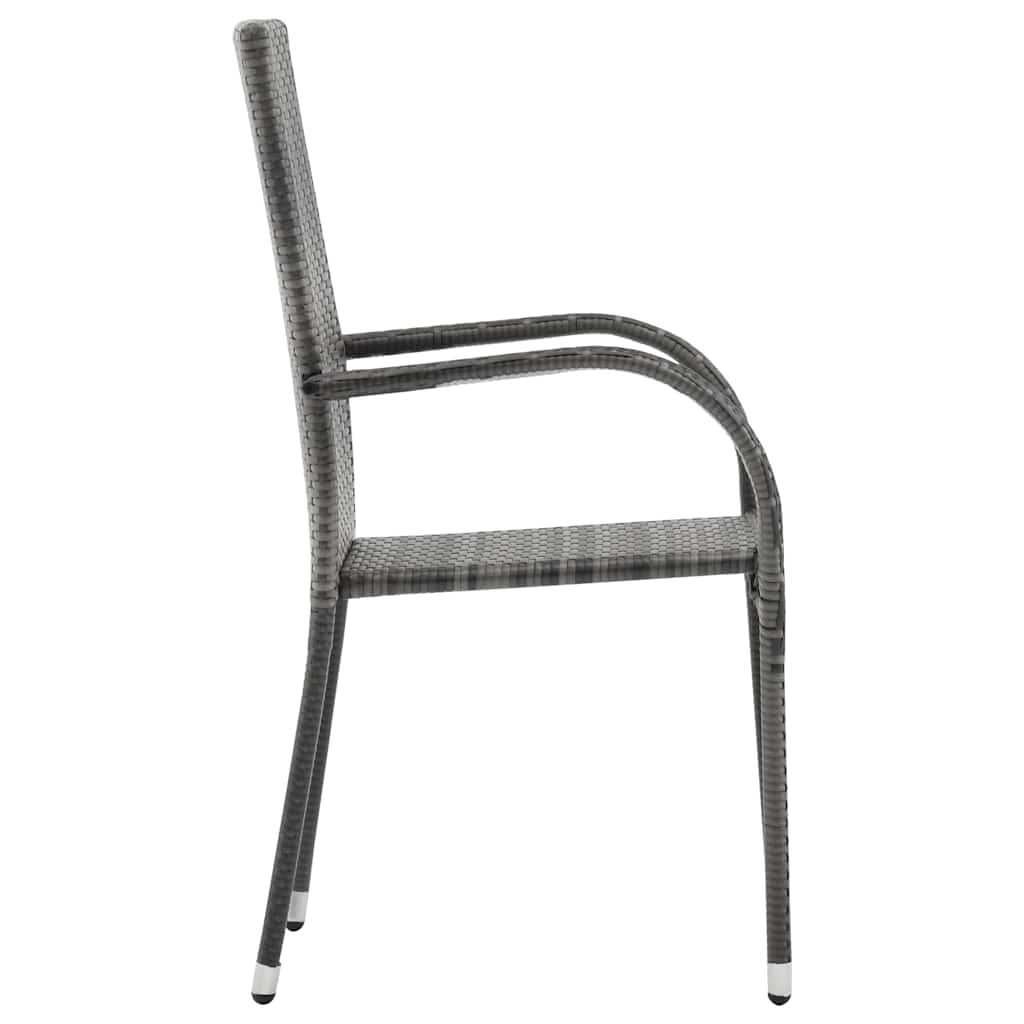 Set Mobili da Pranzo per Giardino 7 pz Grigio | homemem39