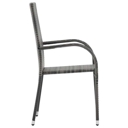 Set Mobili da Pranzo per Giardino 7 pz Grigio | homemem39