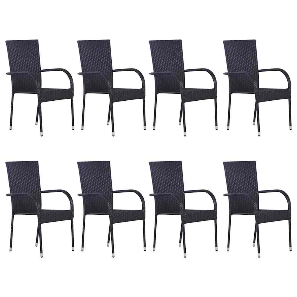 Set da Pranzo da Giardino 9 pz Nero | homemem39