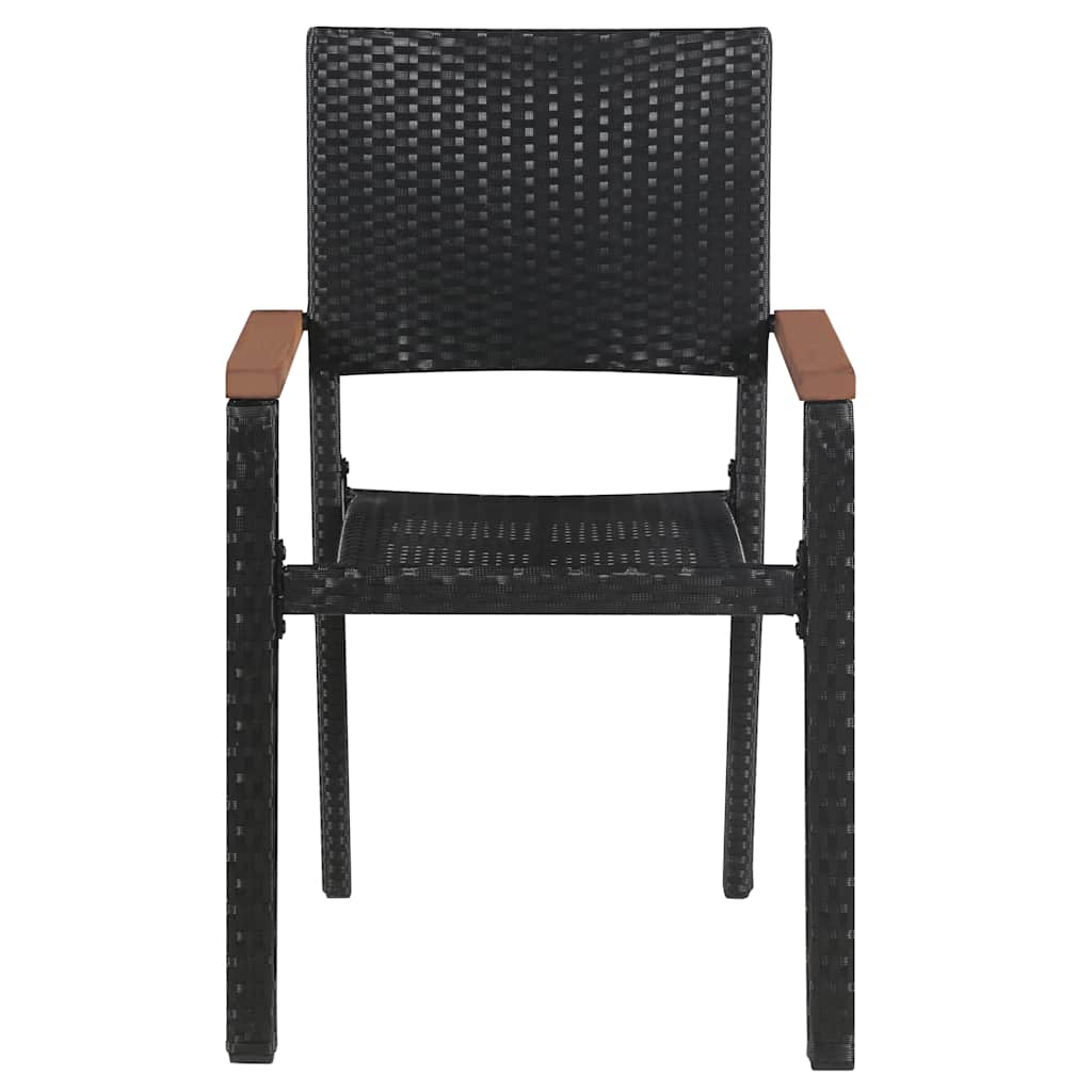 Set Mobili da Pranzo per Giardino 7 pz Nero | homemem39