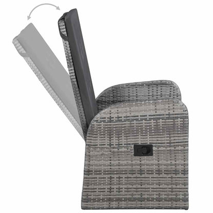 Set da Pranzo da Giardino 9 pz Grigio | homemem39