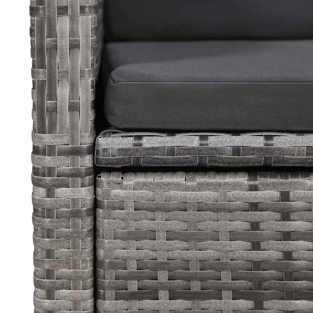 Set da Pranzo da Giardino 9 pz Grigio | homemem39