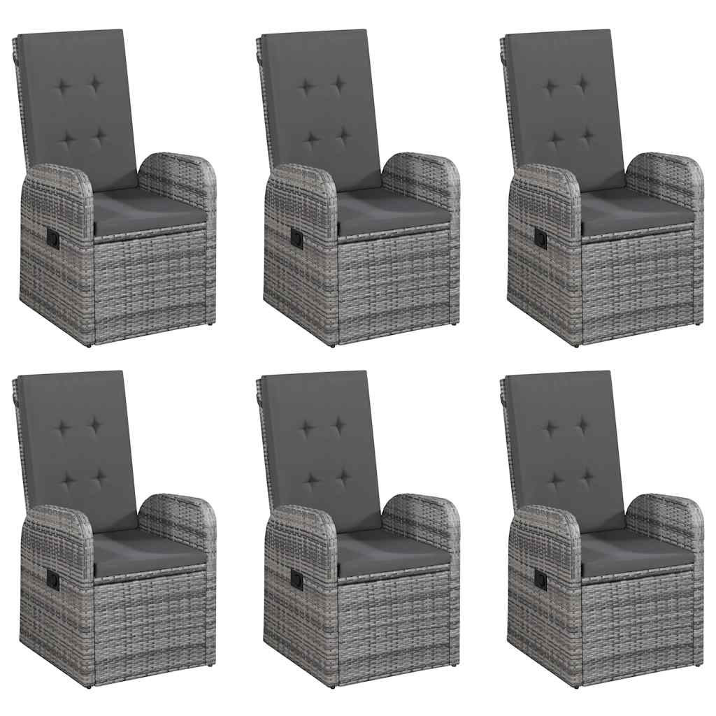 Set da Pranzo da Giardino 7 pz Grigio | homemem39